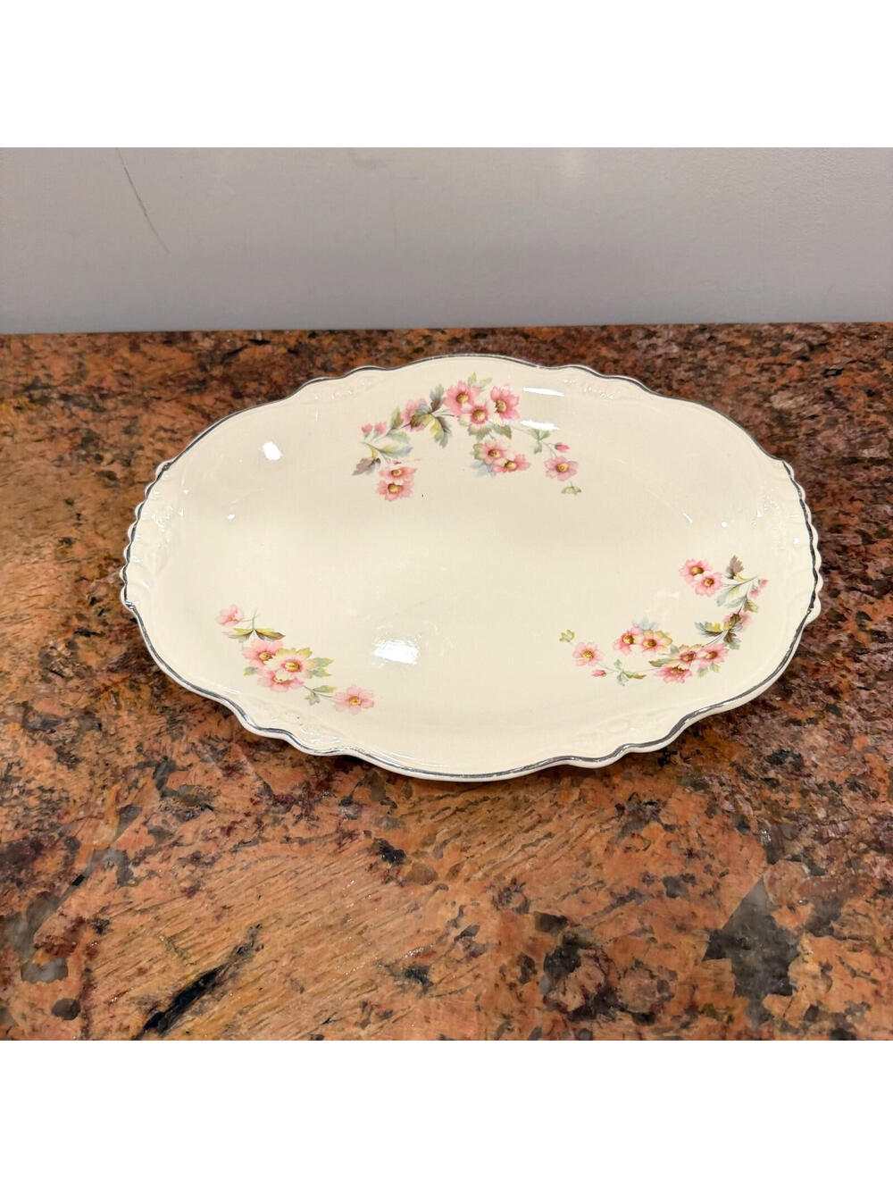 Vintage "Virginia Rose" Homer Laughlin Oval Platter